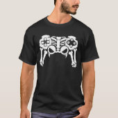ハロウィーンスケルトンゲーマービデオゲーム制御装置 Tシャツ (正面)