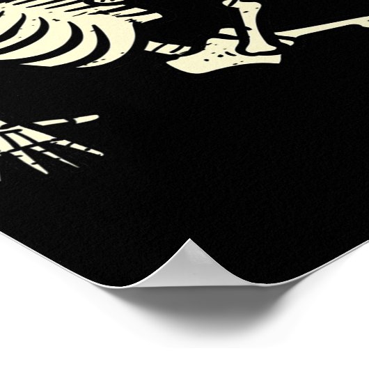 ハロウィーンスケルトンサッカーサッカーの衣装ボーイキッド ポスター (角)