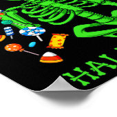 ハロウィーンスケルトンサルティングキャンディおもしろい1 ポスター (角)