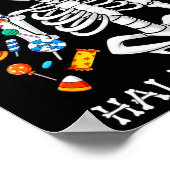 ハロウィーンスケルトンサルティングキャンディおもしろい ポスター (角)