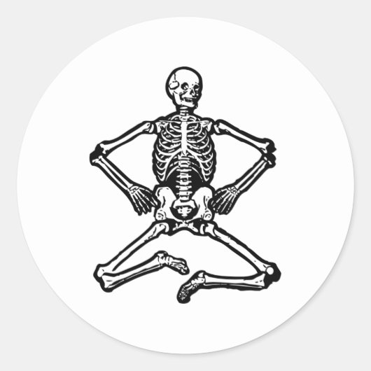 ハロウィーンスケルトンシール ラウンドシール (正面)