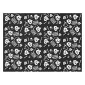 ハロウィーンスケルトンスカルボーンパターン テーブルクロス (正面(横))