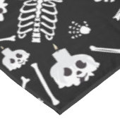 ハロウィーンスケルトンスカルボーンパターン テーブルクロス (アングル)