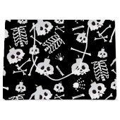 ハロウィーンスケルトンスカルボーンパターン ラージペーパーバッグ (正面)