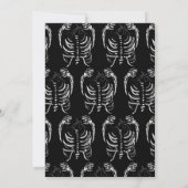 ハロウィーンスケルトンスケッチ衣装パーティー 招待状 (裏面)
