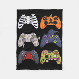 ハロウィーンスケルトンゾンビゲームコントローラミイラ フリースブランケット