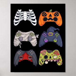 ハロウィーンスケルトンゾンビゲームコントローラミイラ ポスター