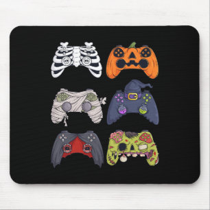 ハロウィーンスケルトンゾンビゲームコントローラミイラ マウスパッド