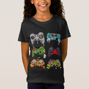 ハロウィーンスケルトンゾンビゲームコントローラミイラ Tシャツ