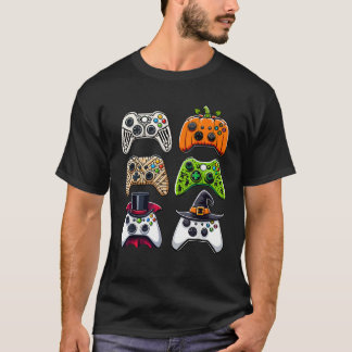 ハロウィーンスケルトンゾンビゲームコントローラミイラ Tシャツ