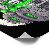 ハロウィーンスケルトンゾンビモンスタートラックヴァンパイアボー ポスター (角)