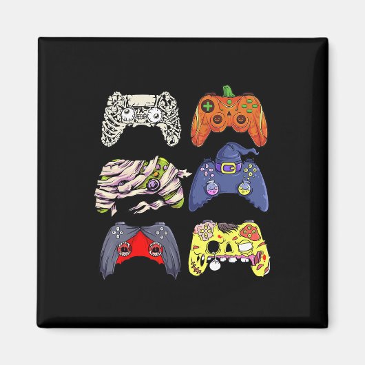 ハロウィーンスケルトンゾンビ魔女コントローラミイラB マグネット (正面)