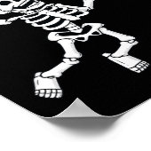 ハロウィーンスケルトンダンキングバスケットボールボーイズガールズK ポスター (角)