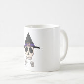 ハロウィーンスケルトンデザイン不気味ハロウィン コーヒーマグカップ (正面右)