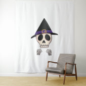 ハロウィーンスケルトンデザイン不気味ハロウィン タペストリー (インサイチュ)