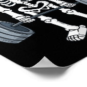 ハロウィーンスケルトンデッドリフトおもしろいフィットネスウエイトリフト ポスター (角)