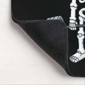 ハロウィーンスケルトンデッドリフトおもしろいフィットネスウエイトリフト マウスパッド (コーナー)