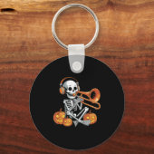 ハロウィーンスケルトントロンボニスト キーホルダー (正面)