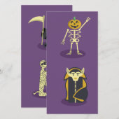ハロウィーンスケルトンドラキュラミイラ死神 (正面/裏面)