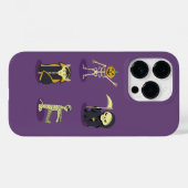 ハロウィーンスケルトンドラキュラミイラ死神 Case-Mate iPhoneケース (裏面 (横))