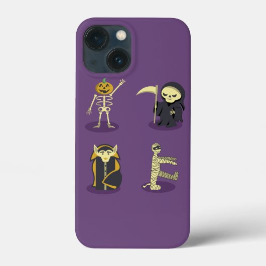 ハロウィーンスケルトンドラキュラミイラ死神 Case-Mate iPhoneケース (裏面)