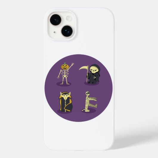 ハロウィーンスケルトンドラキュラミイラ死神 Case-Mate iPhoneケース (裏面)