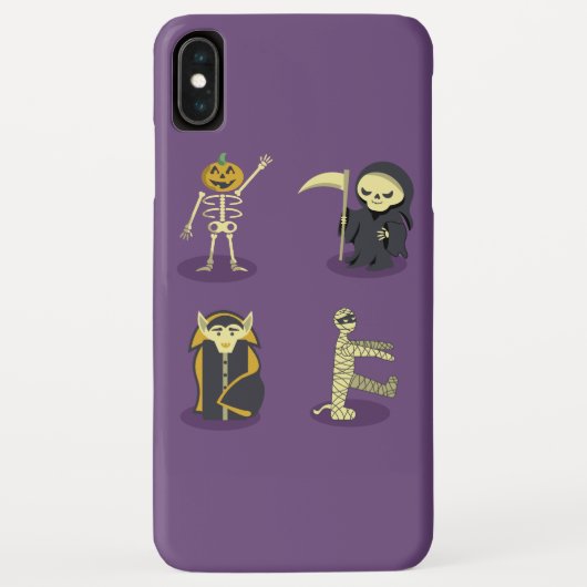 ハロウィーンスケルトンドラキュラミイラ死神 Case-Mate iPhoneケース (裏面)