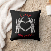 ハロウィーンスケルトンハンドハートおもしろいことわざ クッション (ブランケット)