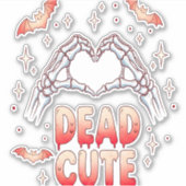 ハロウィーンスケルトンハンドハート、こうもり、および血液 シール (正面)