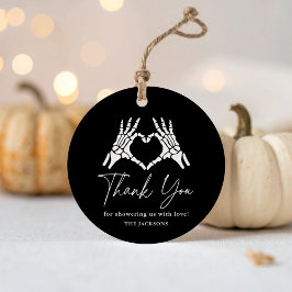 ハロウィーンスケルトンハンドベビーシャワー フェイバータグ