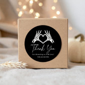 ハロウィーンスケルトンハンドベビーシャワー ラウンドシール