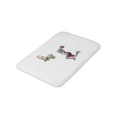 ハロウィーンスケルトンバスケットボールプレーヤーのコスチュームスカル バスマット (アングル)