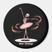 ハロウィーンスケルトンバレリーナバレエダンスコスチューム マグネット (正面)