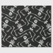 ハロウィーンスケルトンパターンラッピング紙 ラッピングペーパー (フラット)