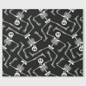 ハロウィーンスケルトンパターンラッピング紙 ラッピングペーパー (フラット)