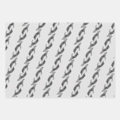 ハロウィーンスケルトンパンプキンウィッチパターン ラッピングペーパーシート (正面2)