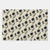 ハロウィーンスケルトンパンプキンウィッチパターン ラッピングペーパーシート (正面)