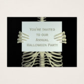 ハロウィーンスケルトンパーティーミニ招待状100パック (正面)