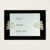 ハロウィーンスケルトンパーティーミニ招待状100パック (裏面)