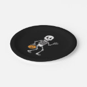 ハロウィーンスケルトンパーティー紙プレート ペーパープレート (アングル)