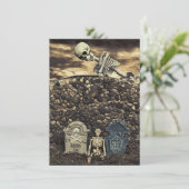 ハロウィーンスケルトンパーティー 招待状 (スタンド正面)