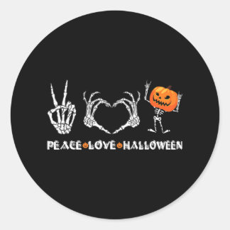 ハロウィーンスケルトンピースラブハロウィーン ラウンドシール