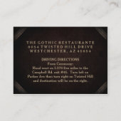 ハロウィーンスケルトンブラウンゴシック整合披露宴 エンクロージャーカード (裏面)