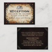 ハロウィーンスケルトンブラウンゴシック整合披露宴 エンクロージャーカード (正面/裏面)