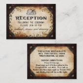 ハロウィーンスケルトンブラウンゴシック整合披露宴 エンクロージャーカード (正面/裏面)