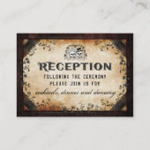 ハロウィーンスケルトンブラウンゴシック整合披露宴 エンクロージャーカード (正面)