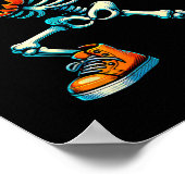 ハロウィーンスケルトンボーイズトリートカボチャおもしろいン ポスター (角)