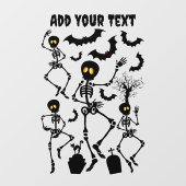 ハロウィーンスケルトンマカブレダンス ウィンドウサイン (シート)