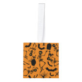 ハロウィーンスケルトンマカブレダンス キューブオーナメント (正面)