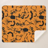 ハロウィーンスケルトンマカブレダンス シェルパブランケット (正面(横))